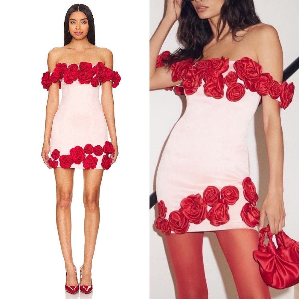 NWT Atoir The Rosalie Mini Dress‎ in Pink & Red $467 - Size XS / 2